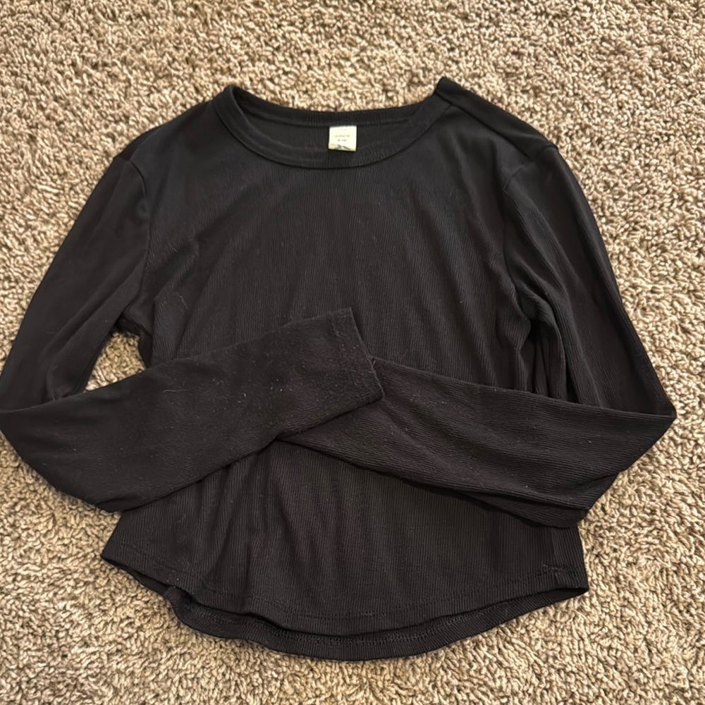 Old Navy Black Kids Long Sleeve Shirt